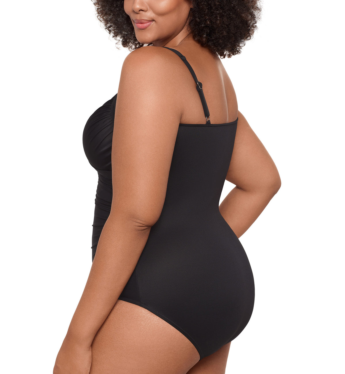 Miraclesuit Sanibel Plus Size Underwire One Piece Swimsuit (6518963W),16,Black - Black,16W