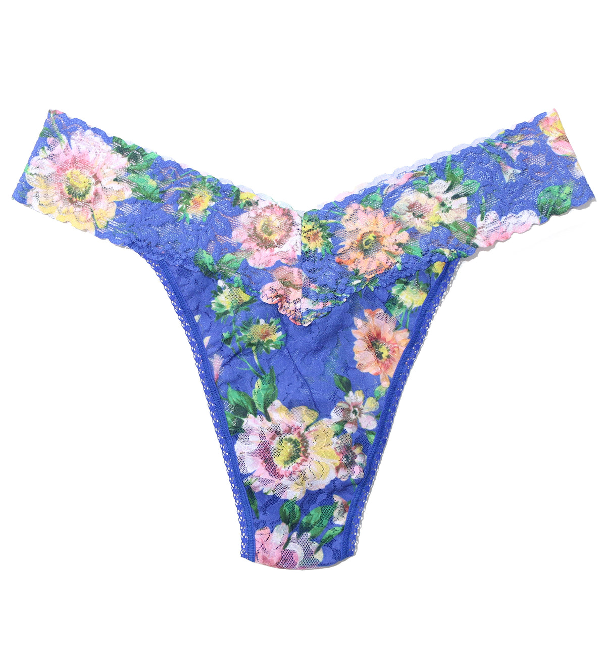 Hanky Panky Signature Lace Printed Original Rise Thong (PR4811P),Happy Place - Happy Place,One Size