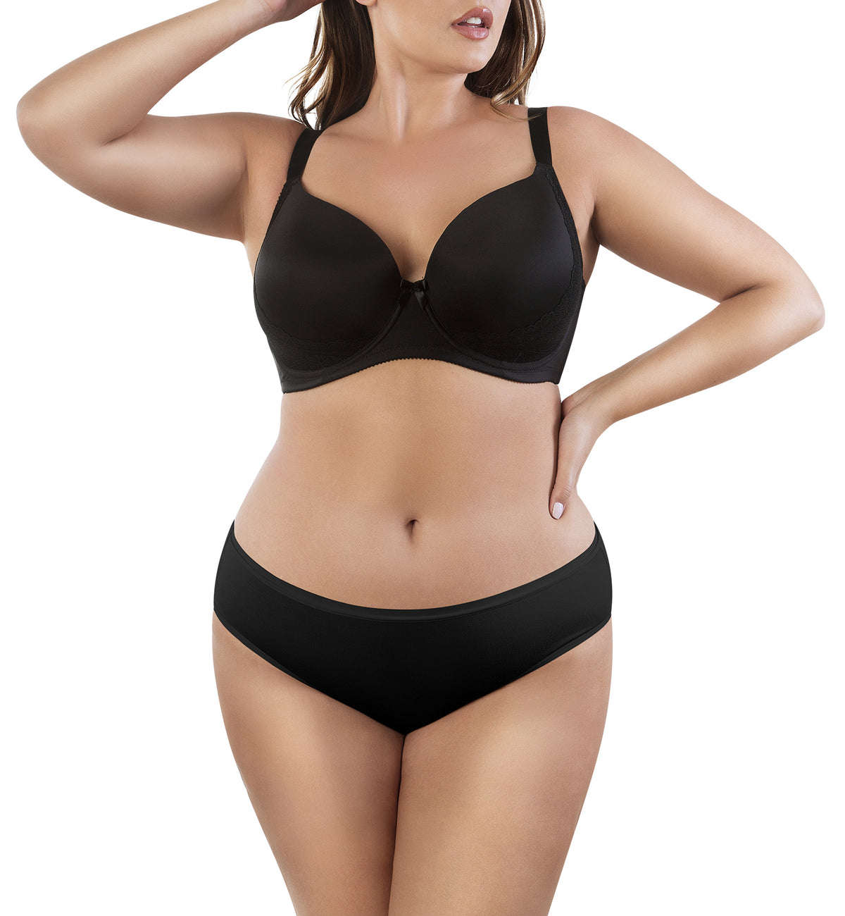 Parfait Casey Molded Plunge Underwire Bra (2801),30D,Black - Black,30D