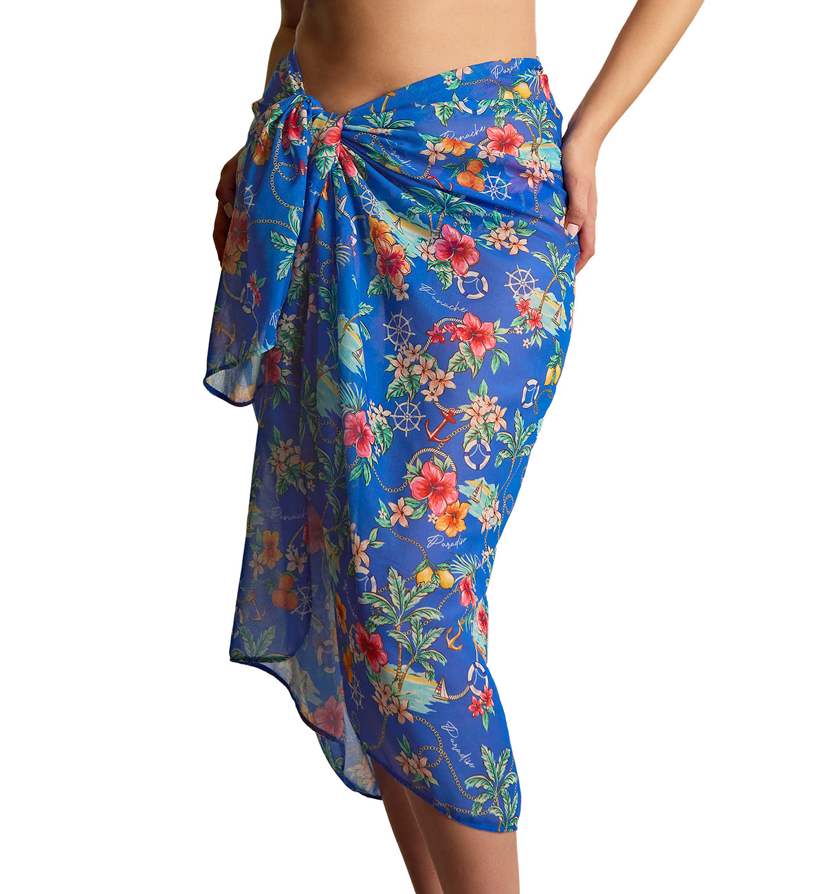 Panache Aimee Sarong Swim Cover Up (SW1728),Paradiso Print - Paradiso Print,One Size