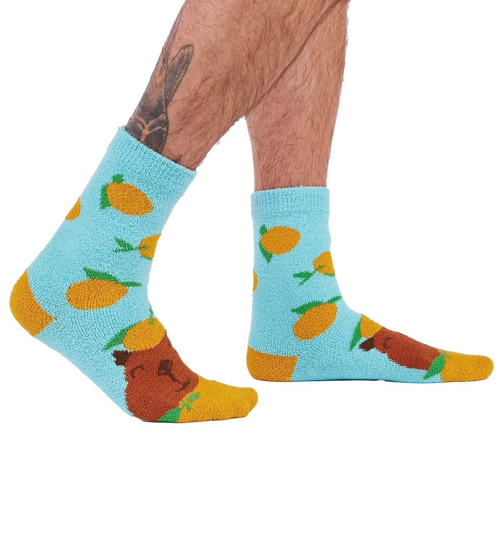 SOCK it to me Slipper Socks (CZ0042),Yuzu Cute Capybara - Yuzu Cute Capybara,One Size