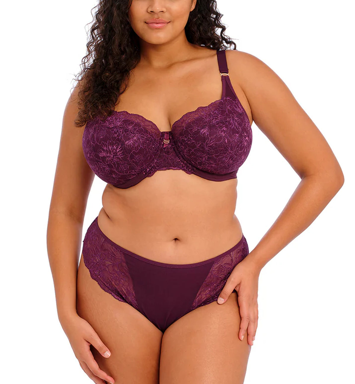 Elomi Brianna Thong (8087),XL,Blackberry - Blackberry,XL