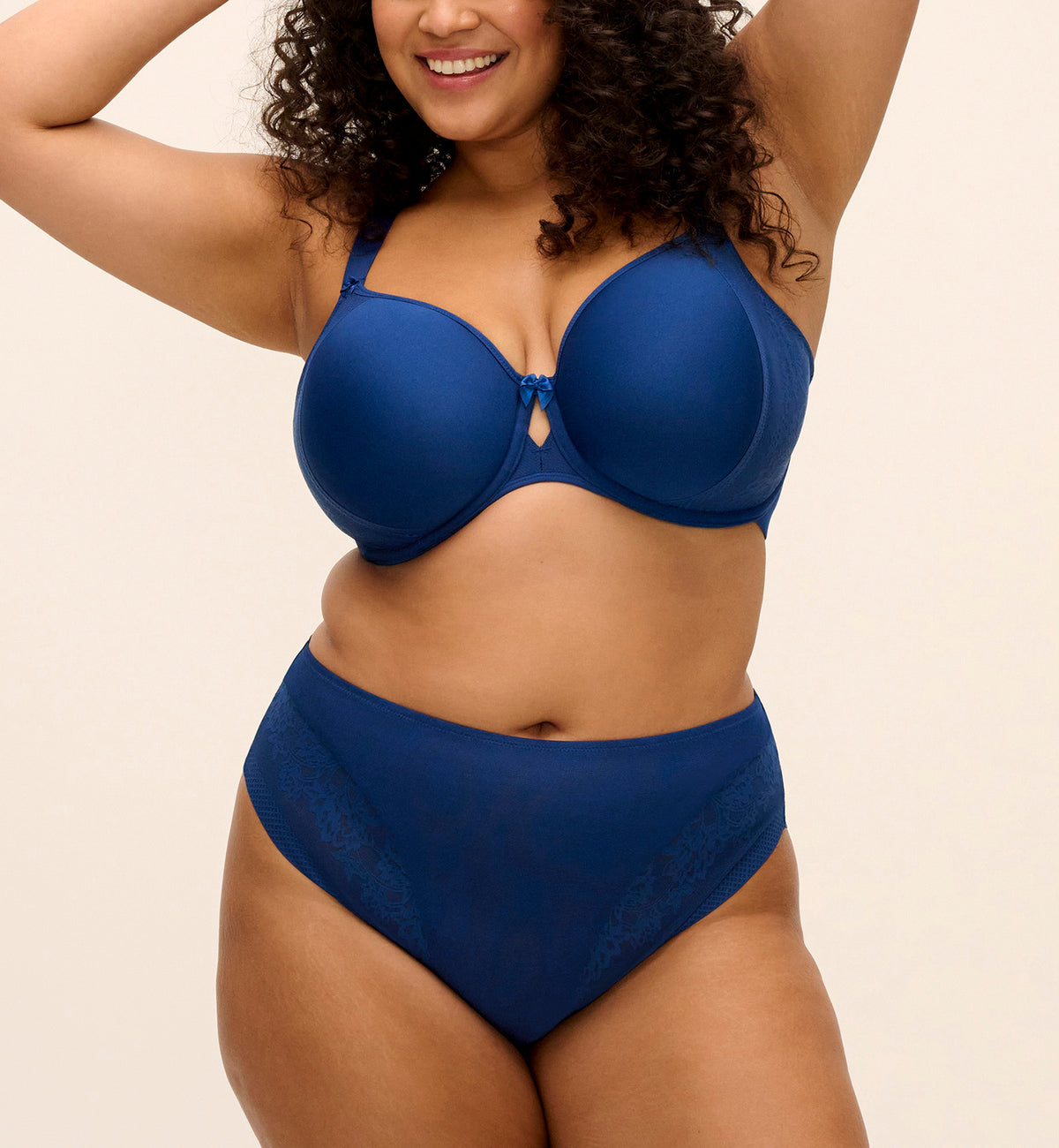 Elomi Nerina Matching High Leg Brief (302753),Small,French Navy - French Navy,Small