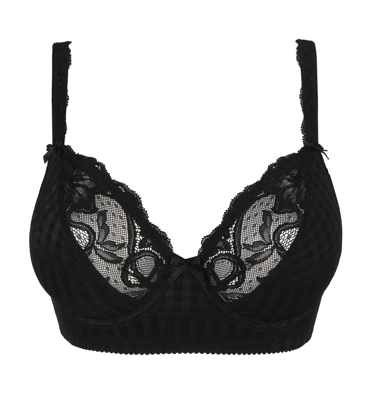 PrimaDonna Madison Plunge Longline Underwire Bra (0262126),32D,Black - Black,32D