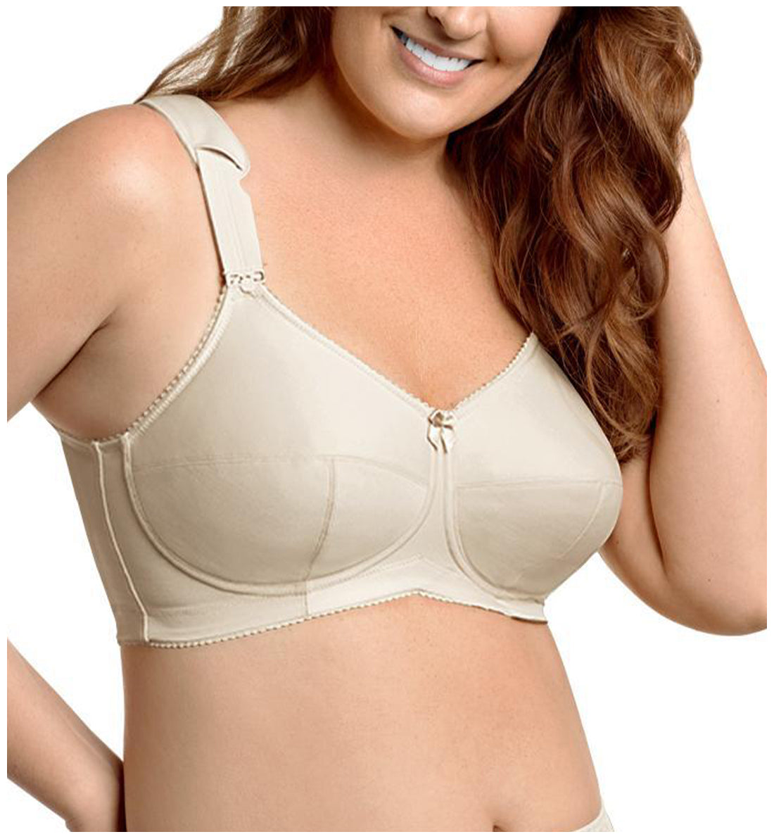 Elila Kaylee 3-Part Cup Full Support Softcup (1505),36F,Nude - Nude,36F