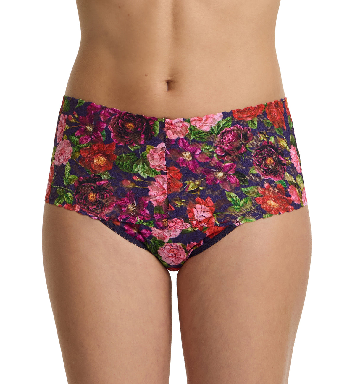 Hanky Panky Printed Retro Lace Thong (PR9K1926),Winters Tale - Winters Tale,One Size
