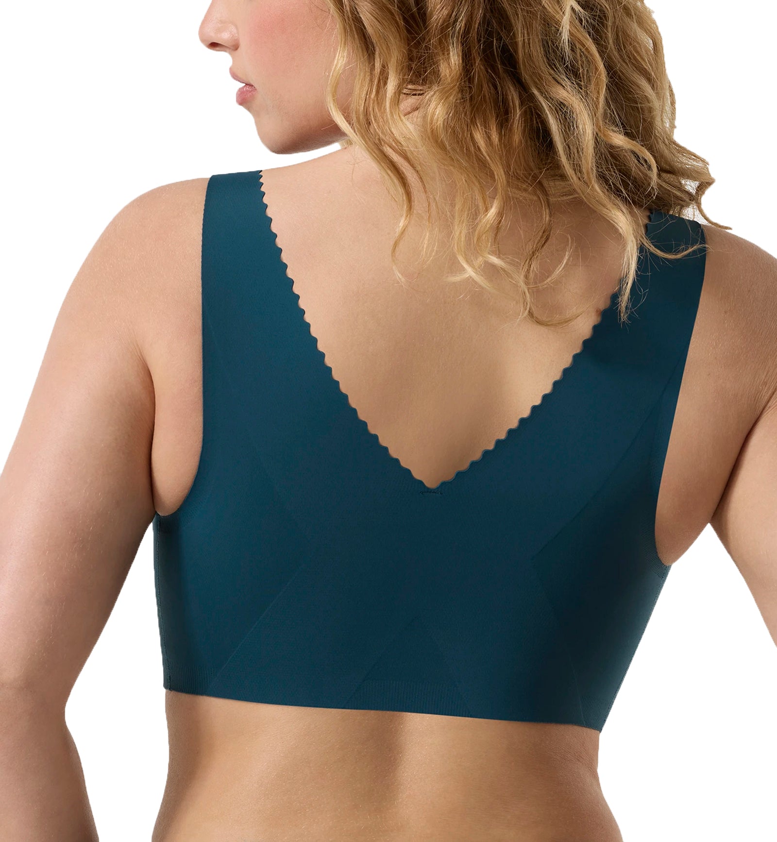 Evelyn & Bobbie EVELYN Deep V-Neck Bralette (1834),Small,Deep Tide - Deep Tide,Small