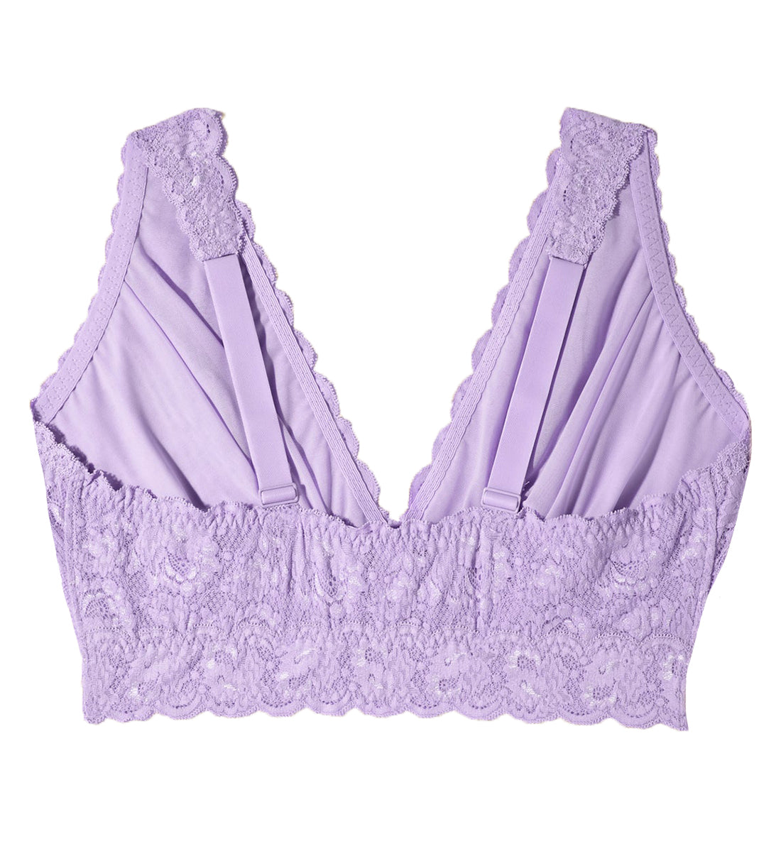Cosabella NSN Ultra CURVY Plungie Longline Bralette (NEVER1388),XS,Icy Violet - Icy Violet,XS