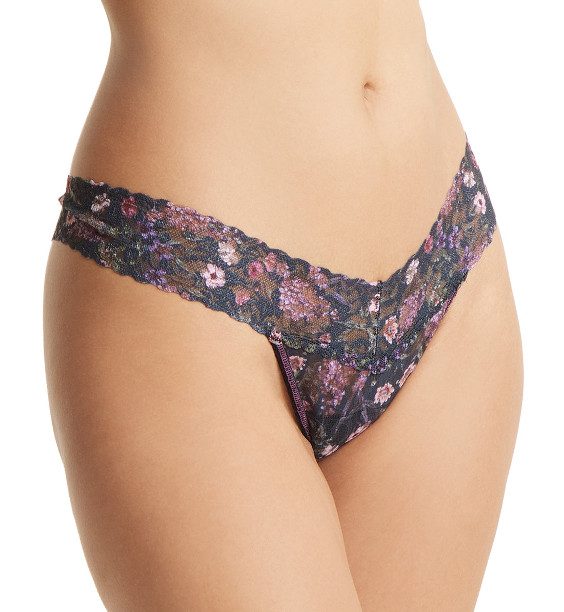Hanky Panky Signature Lace Printed Low Rise Thong (PR4911P),Myddleton Gardens - Myddleton Gardens,One Size