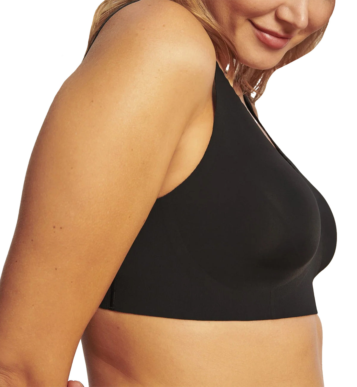 Evelyn & Bobbie EVELYN Deep V-Neck Bralette (1834),Small,Black - Black,Small