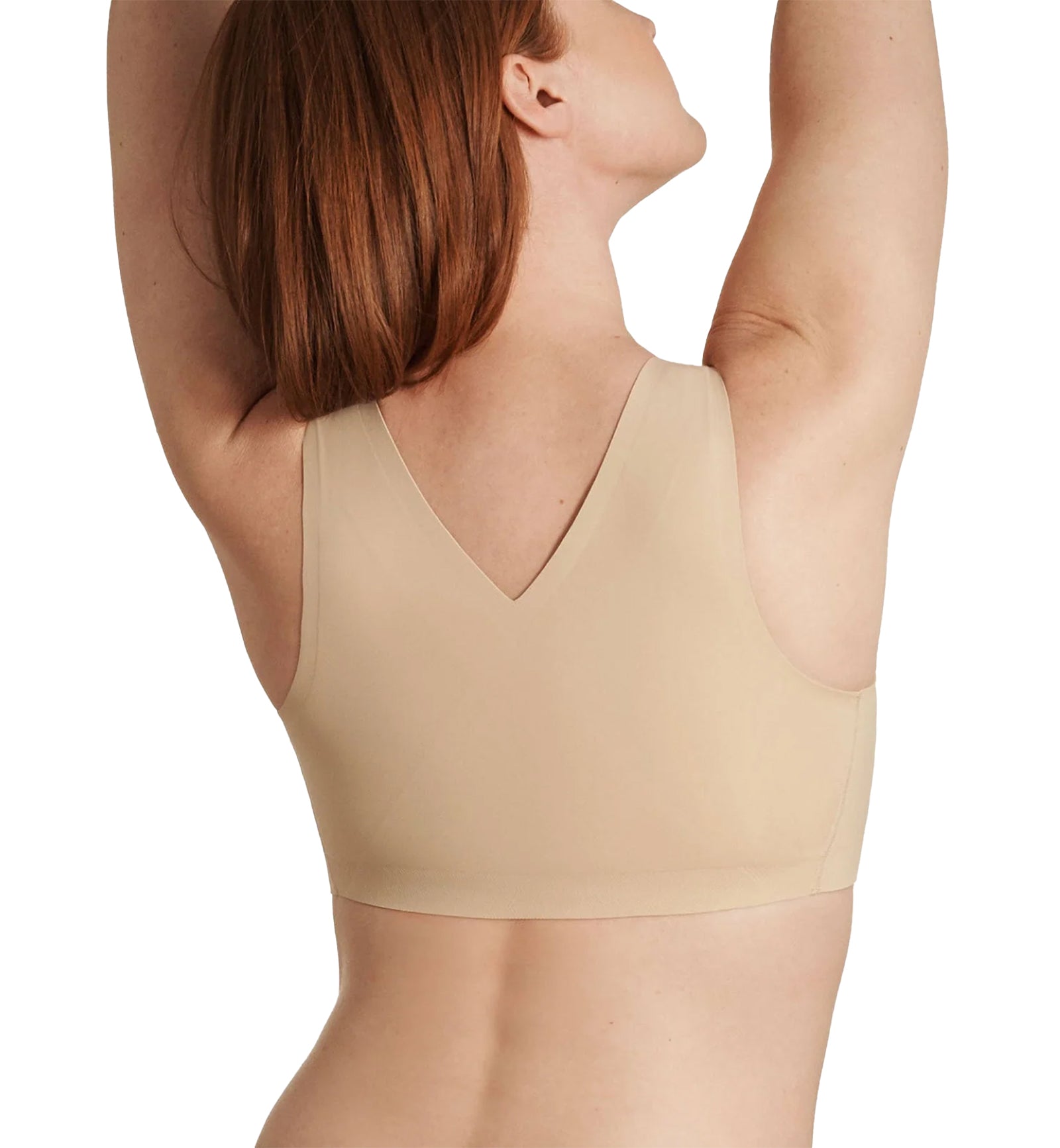 Evelyn & Bobbie DEFY V-Neck Bralette w/ Removable Pads (1728﻿),Small,Sand - Sand,Small