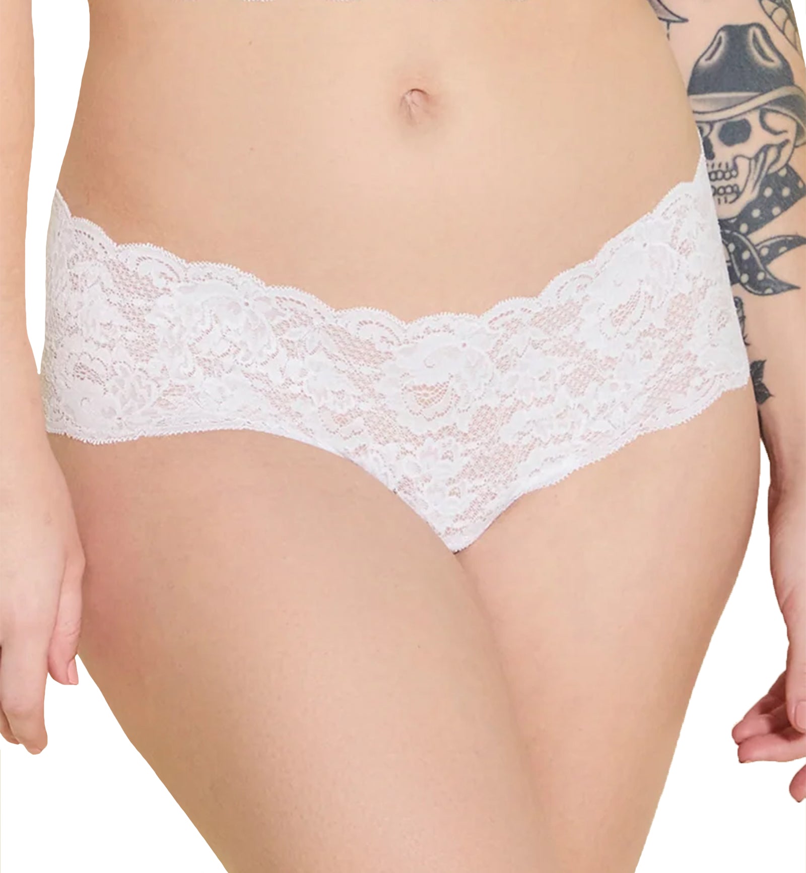 Cosabella Never Say Never Hottie Lowrider Hotpant (NEVER07ZL),S/M,White - White,S/M