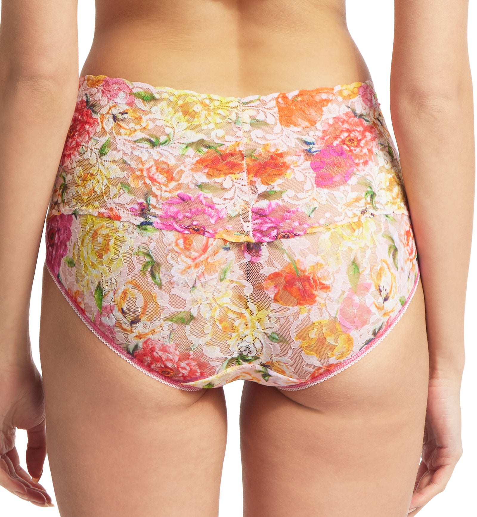 Hanky Panky Retro Lace Printed V-kini (PR9K2124),Small,Bring Me Flowers - Bring Me Flowers,Small