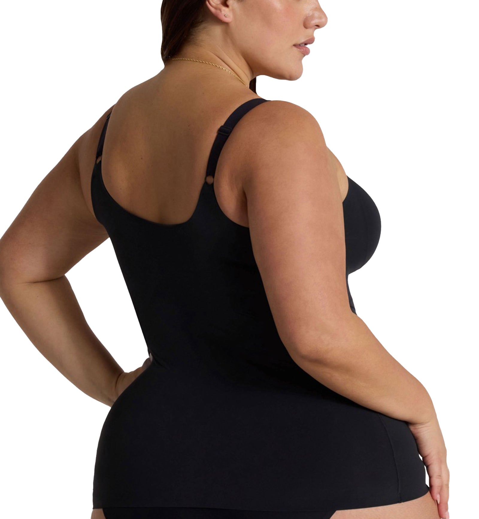 Evelyn & Bobbie Structured Scoop Bra Tank (1811),Small,Black - Black,Small