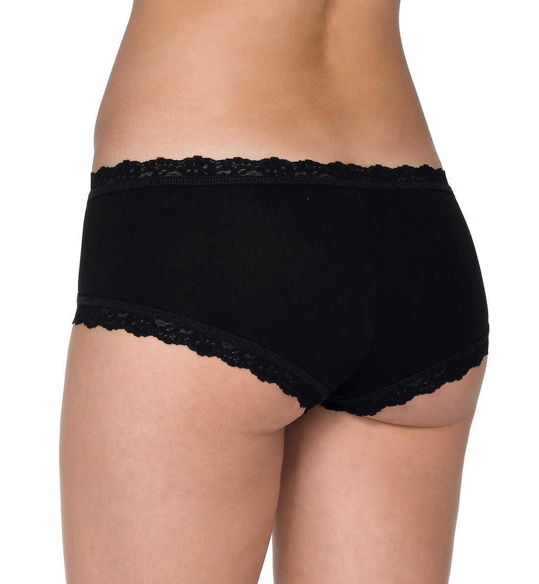 Hanky Panky Cotton Boyshort (891281),XS,Black - Black,XS