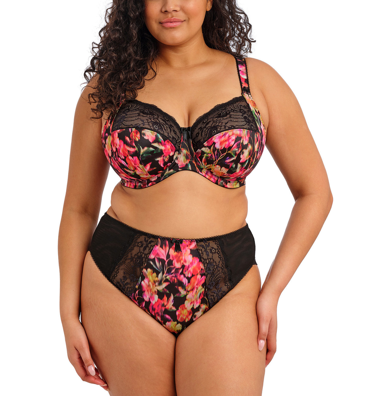 Elomi Morgan High Leg Brief Panty (4118),Medium,Hot House - Hot House,Medium