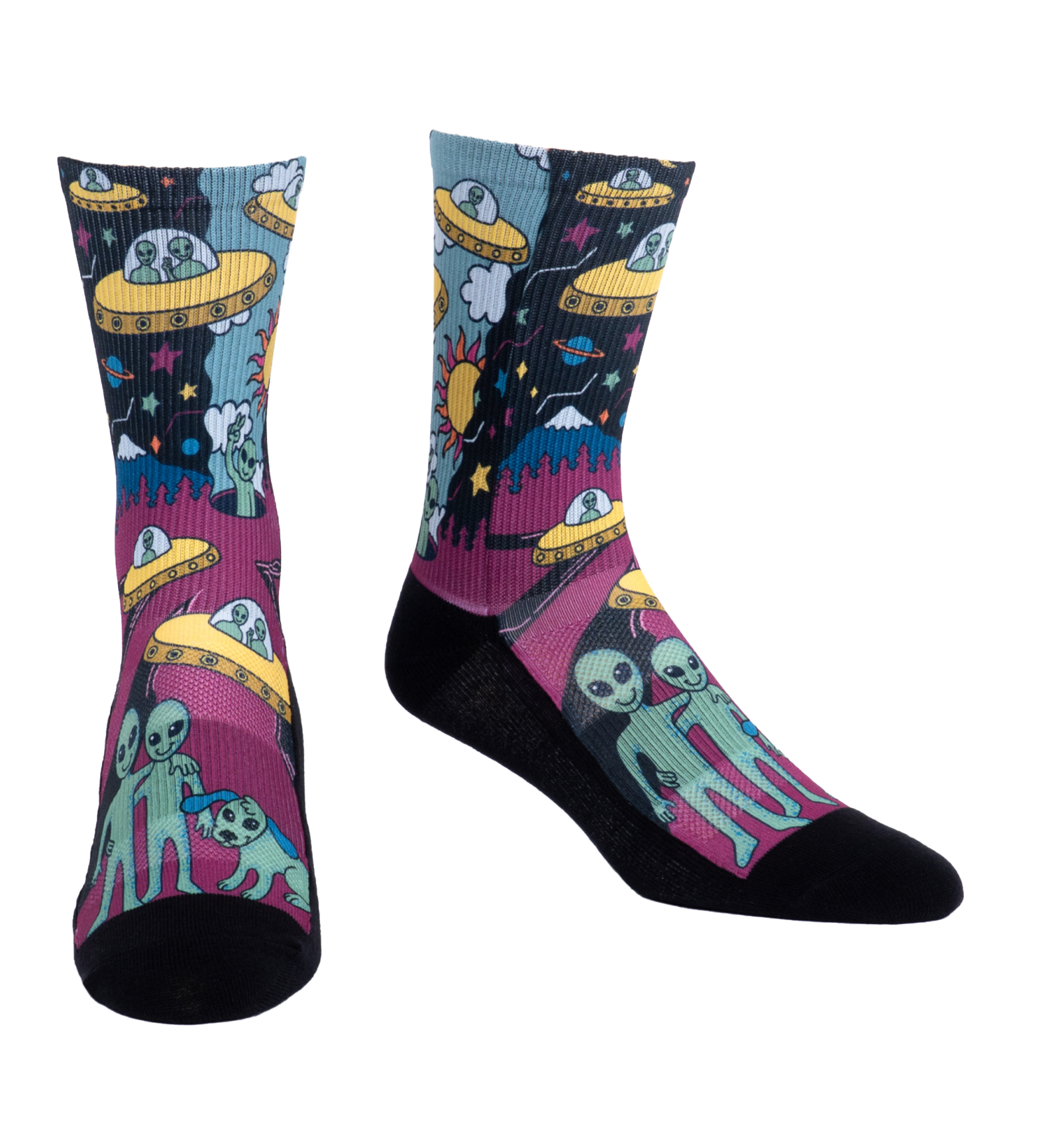 SOCK it to me Athletic Printed Performance Crew Socks (AP0011),No Bad Trips - No Bad Trips,One Size