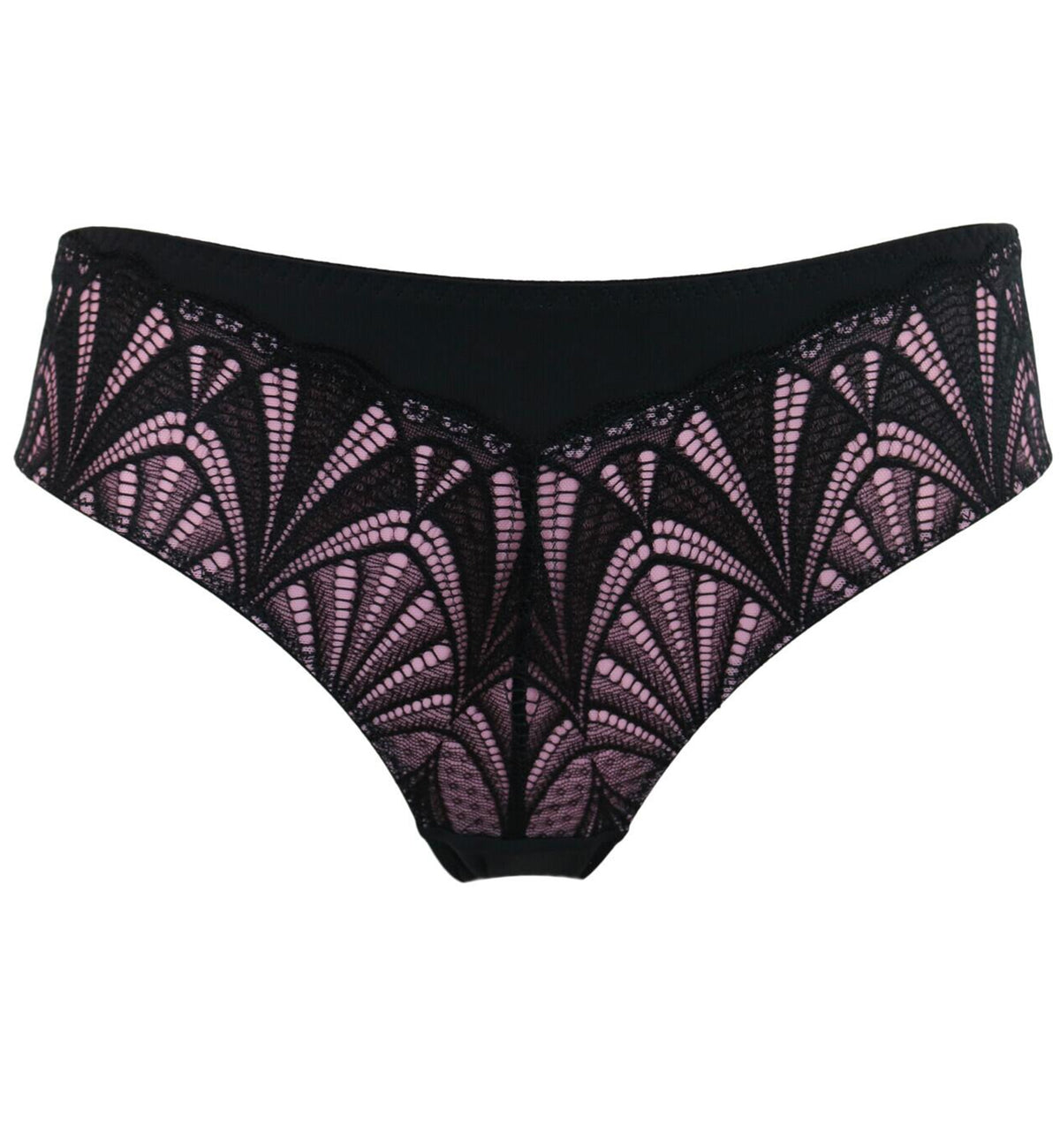 Pour Moi New Romance Bikini Brief (184012),XS,Black/Rose - Black/Rose,XS