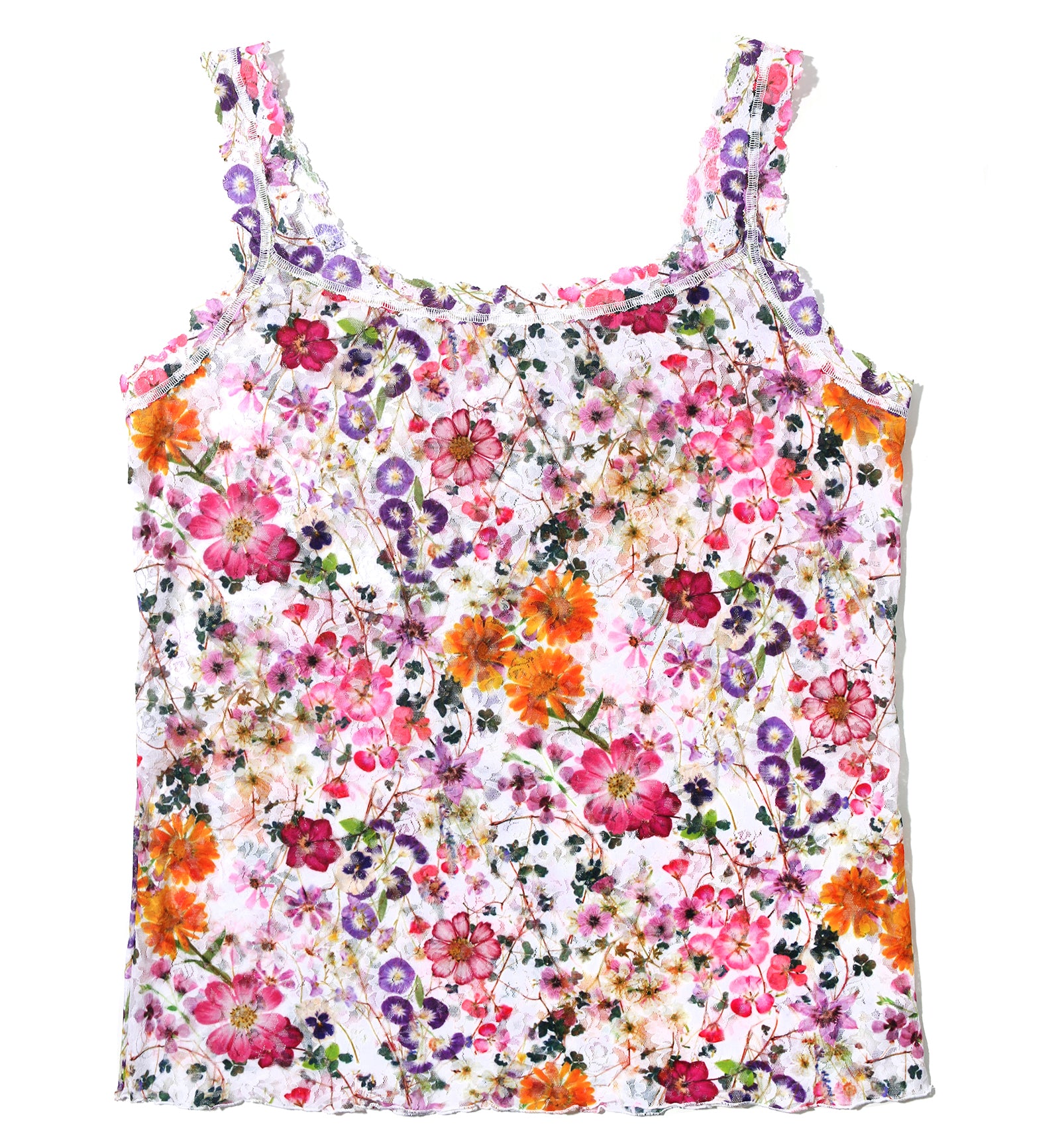 Hanky Panky Signature Lace Printed Unlined Camisole PLUS (PR1390LX),1X,Pressed Bouquet - Pressed Bouquet,1X