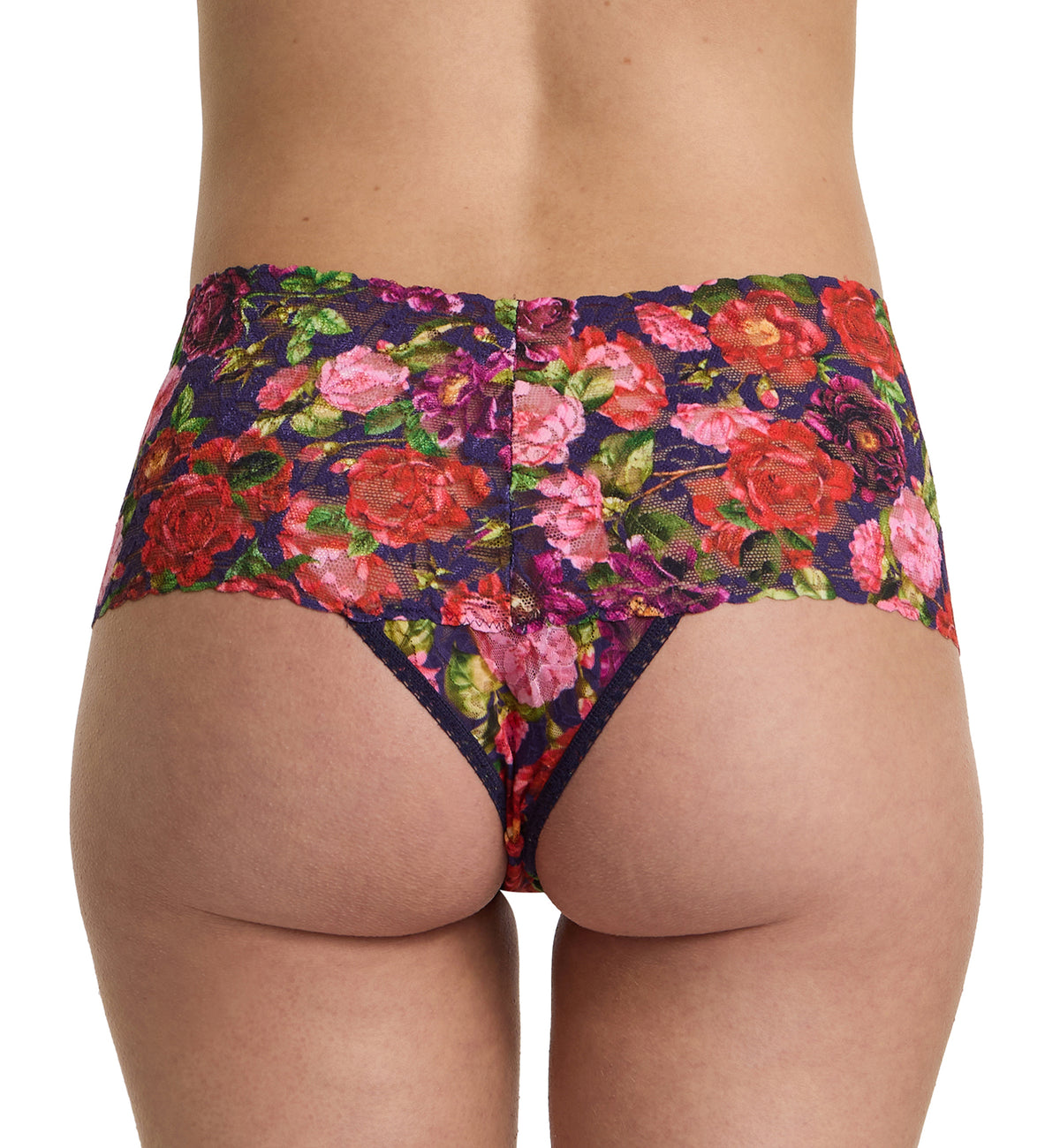 Hanky Panky Printed Retro Lace Thong (PR9K1926),Winters Tale - Winters Tale,One Size