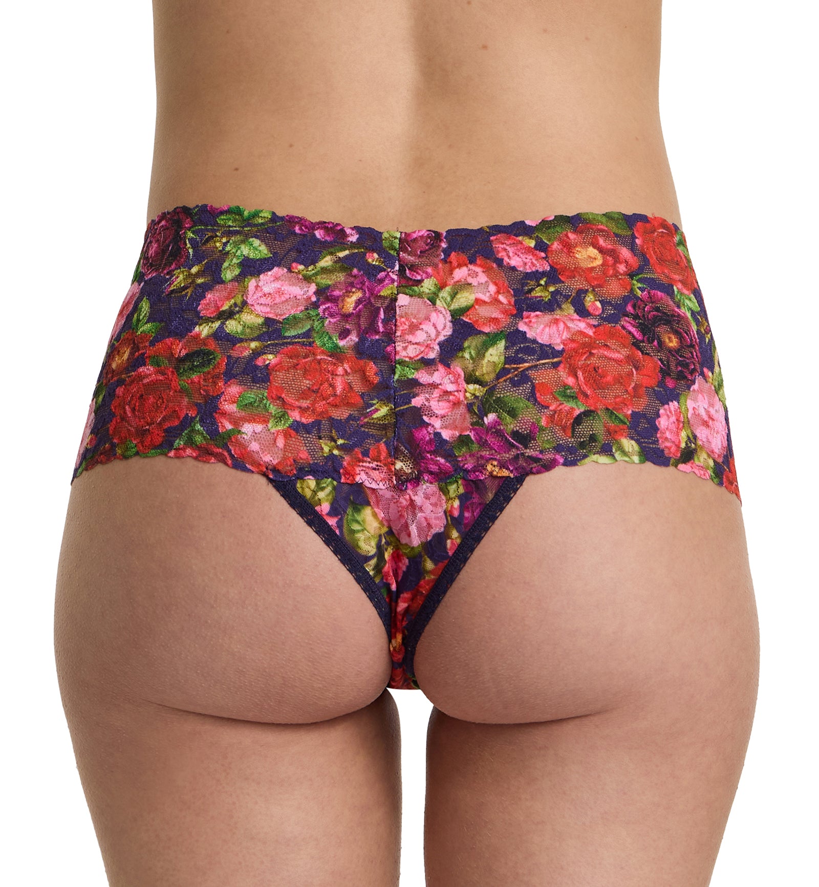 Hanky Panky Printed Retro Lace Thong (PR9K1926),Winters Tale - Winters Tale,One Size