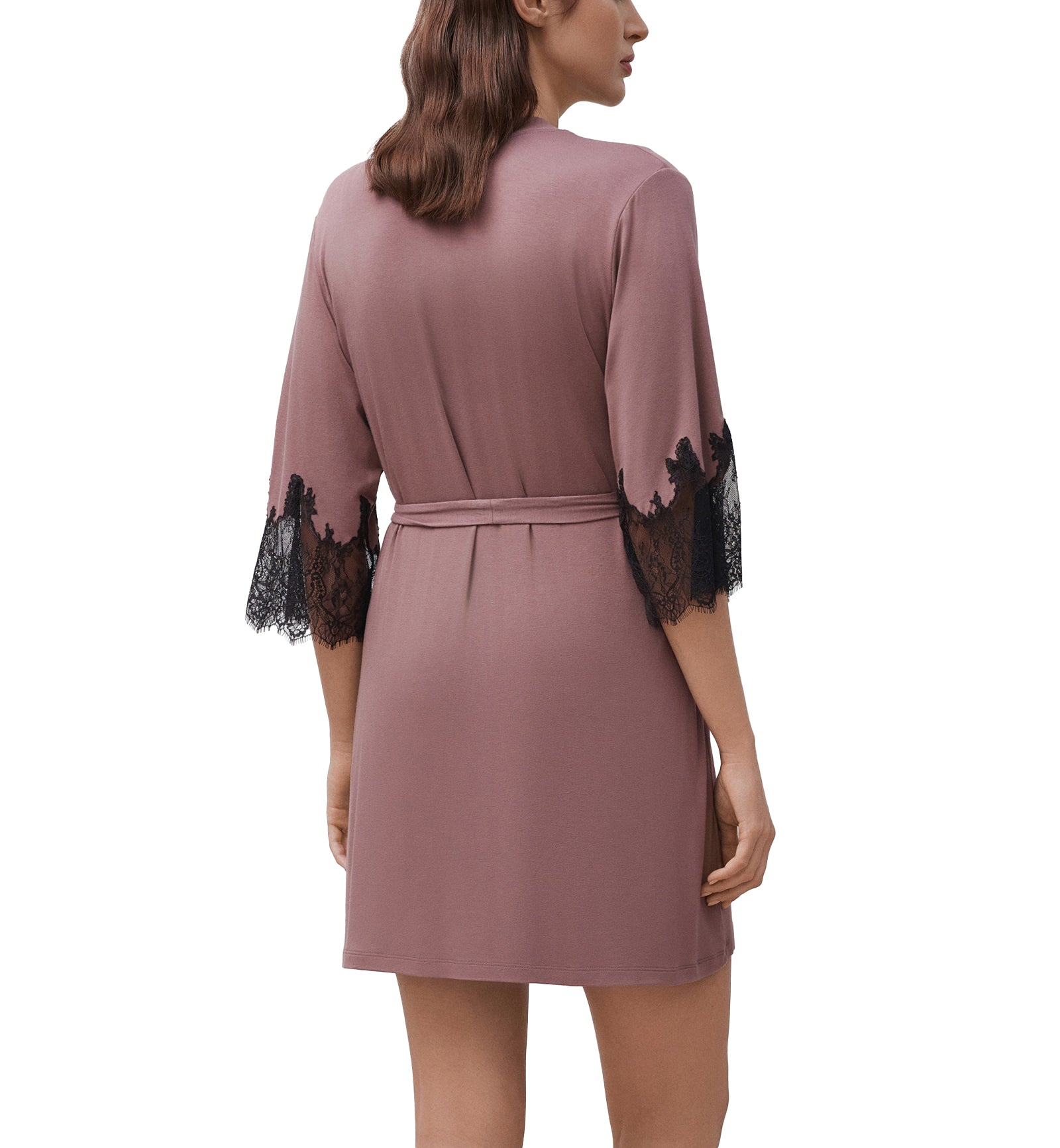 effetto Bamboo Enigma 3/4 Sleeve Robe (03332),XS,Ash Rose - Ash Rose,XS