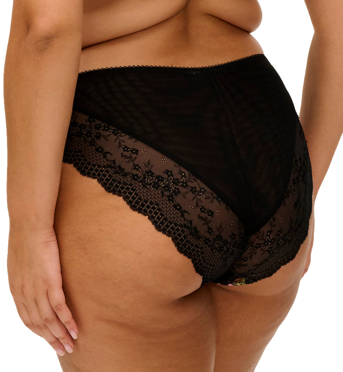 Elomi Lucie Matching High Leg Brief (4498),Small,Fleur - Fleur,Small