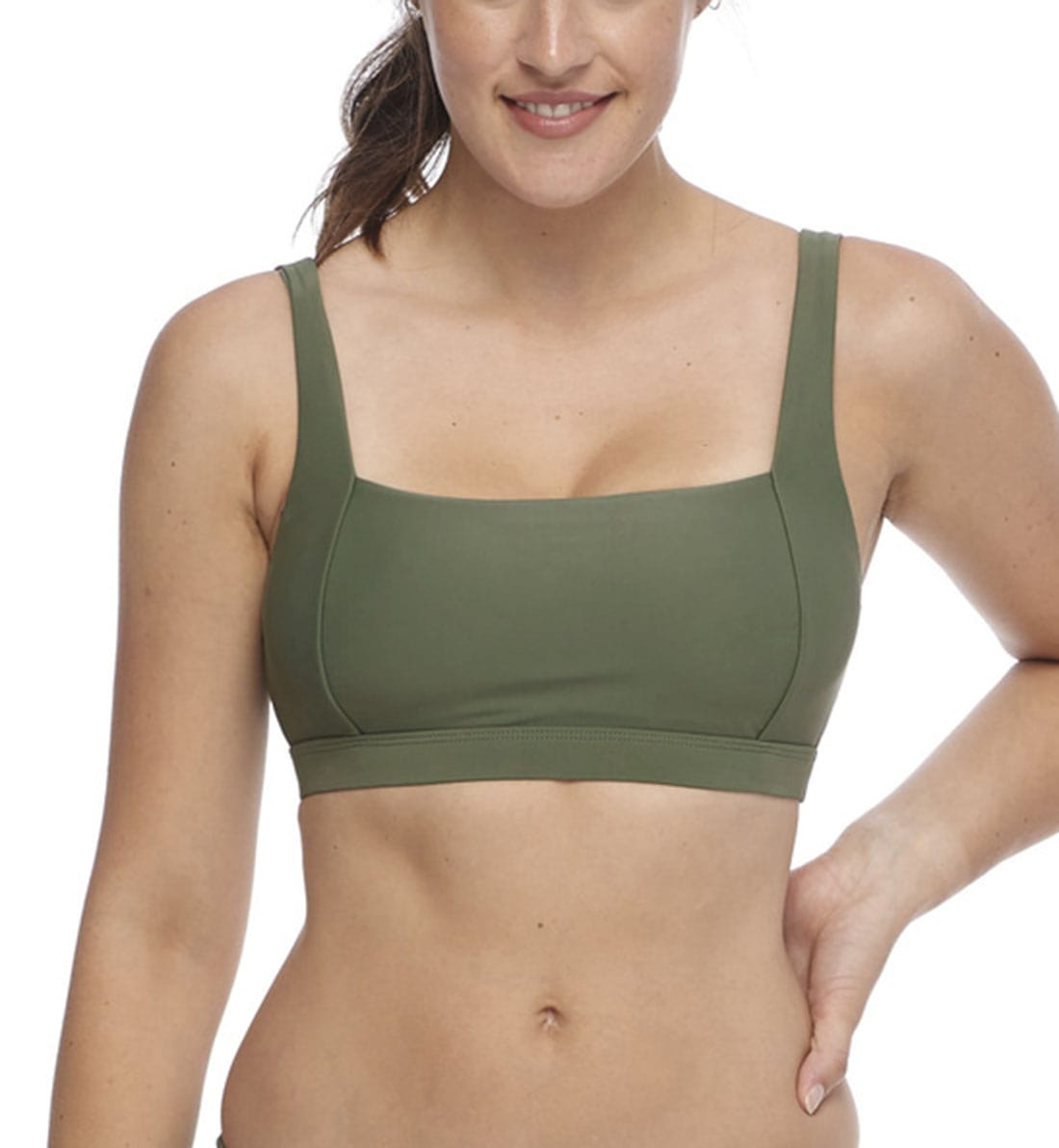 Body Glove Smoothies Alison D/DD Bralette Bikini Top (39506228D),Small,Cactus - Cactus,Small D/DD Cup