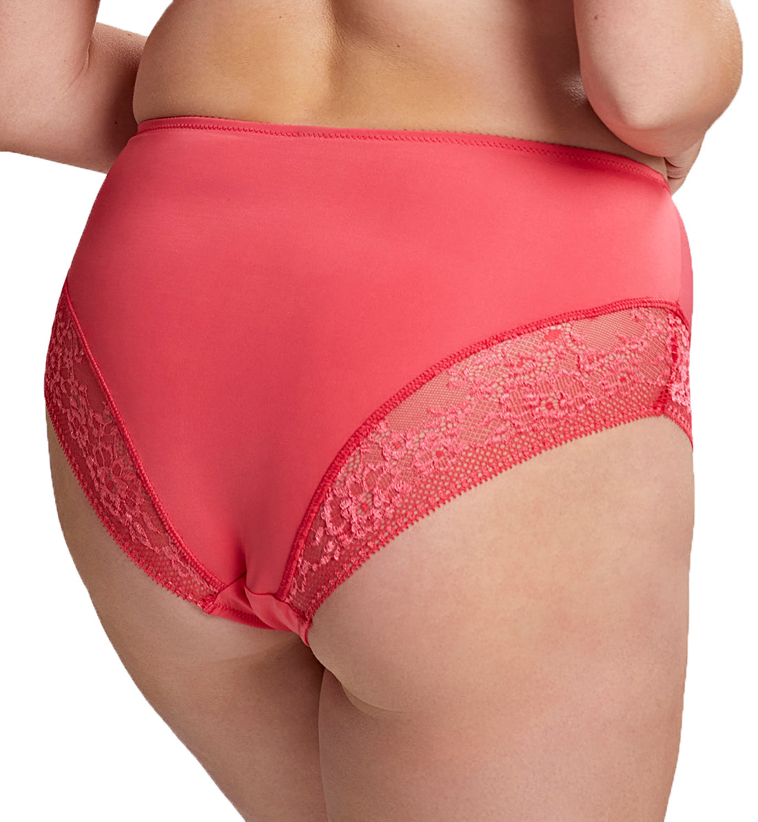 Sculptresse by Panache Roxie Highwaist Brief (9582),Large,Hot Coral - Hot Coral,Large