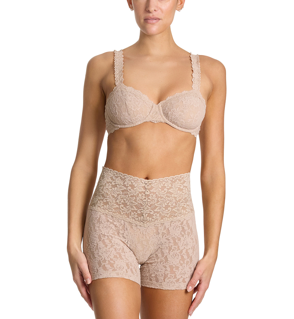Hanky Panky Signature Lace Retro Boxer Brief (9K1254),XS,Chai - Chai,XS