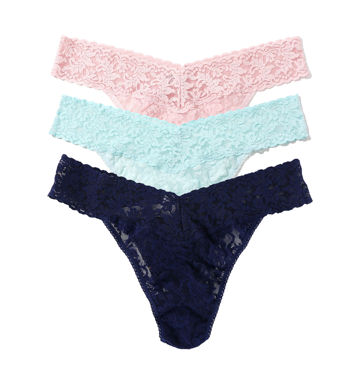 Hanky Panky 3-PACK Signature Lace Original Rise Thong (48113PK),BNCP - BNCP,One Size
