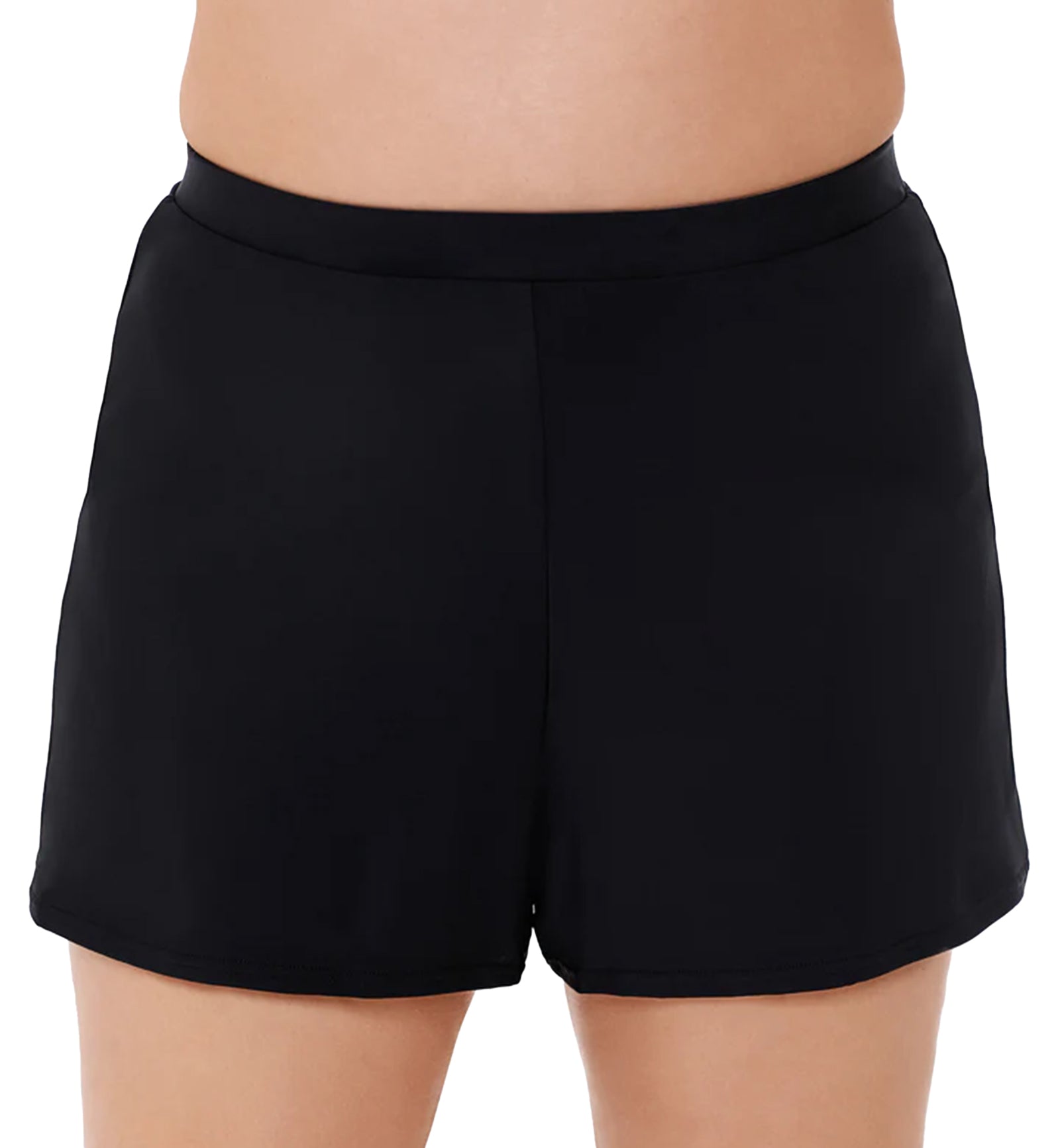 Miraclesuit Plus Size Swim Shorts (6518805W),16,Black - Black,16W
