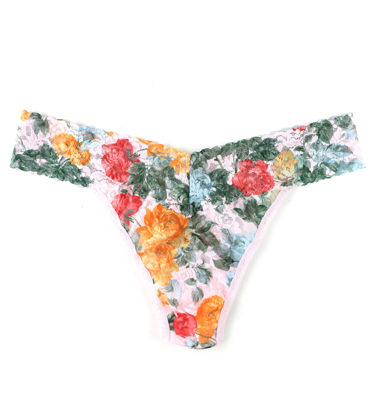 Hanky Panky Signature Lace Printed Original Rise Thong (PR4811P),Lost Promises - Lost Promises,One Size