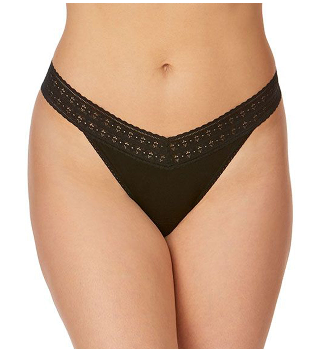 Hanky Panky DreamEase Original Rise Thong (631104),Black - Black,One Size