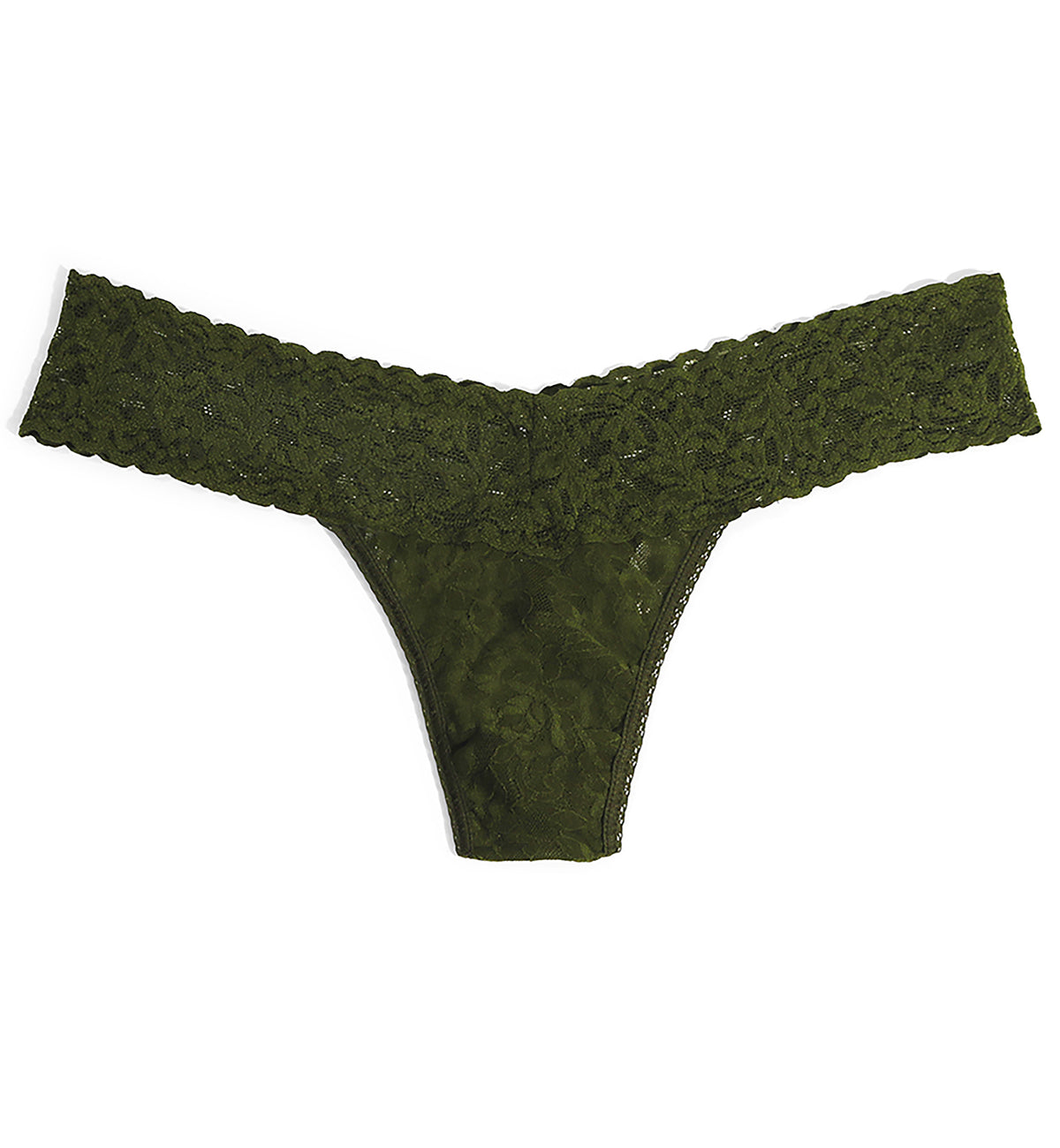 Hanky Panky Signature Lace Low Rise Thong (4911P),Woodland Green - Woodland Green,One Size