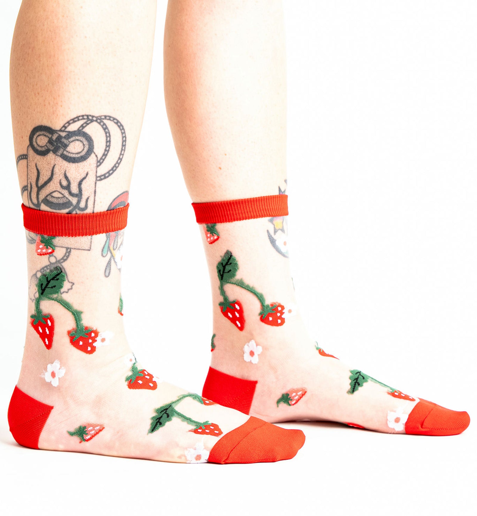 SOCK it to me Sheer Crew Socks (H0002),Berry Cute - Berry Cute,One Size