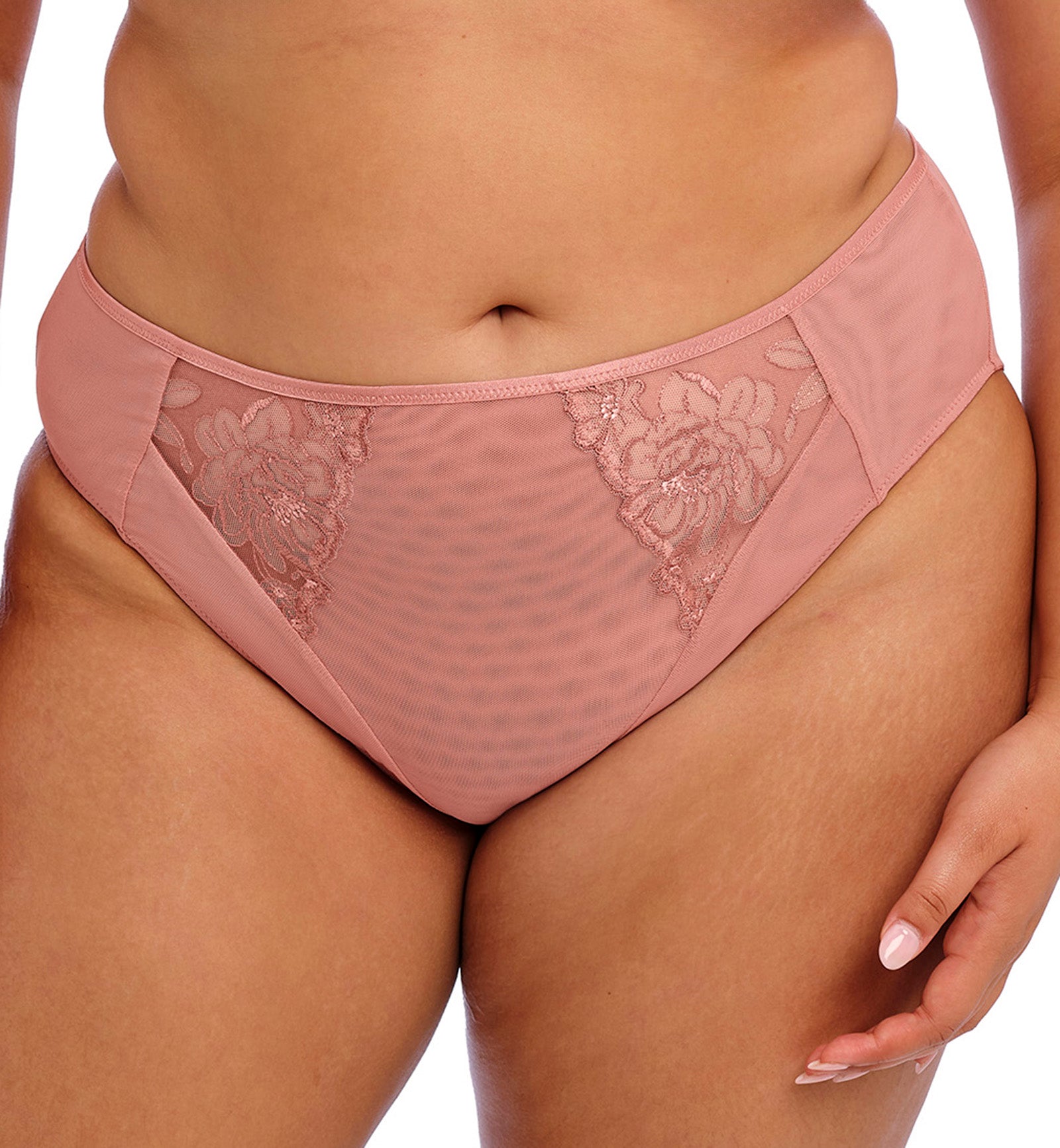 Elomi Teagan Matching High Leg Brief (302653),Small,Ash Rose - Ash Rose,Small