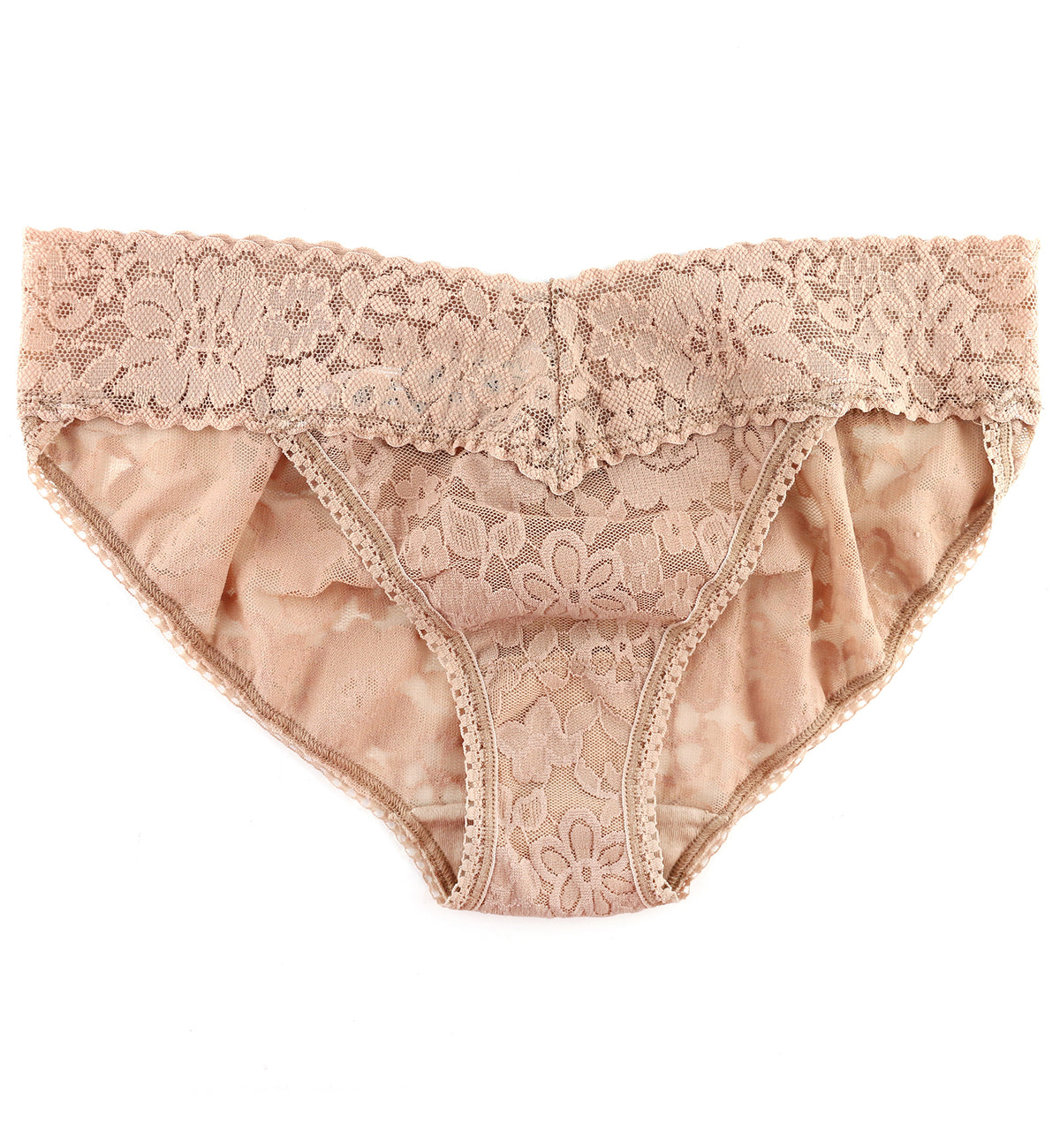 Hanky Panky Daily Lace V-kini (772371P),XS,Taupe - Taupe,XS