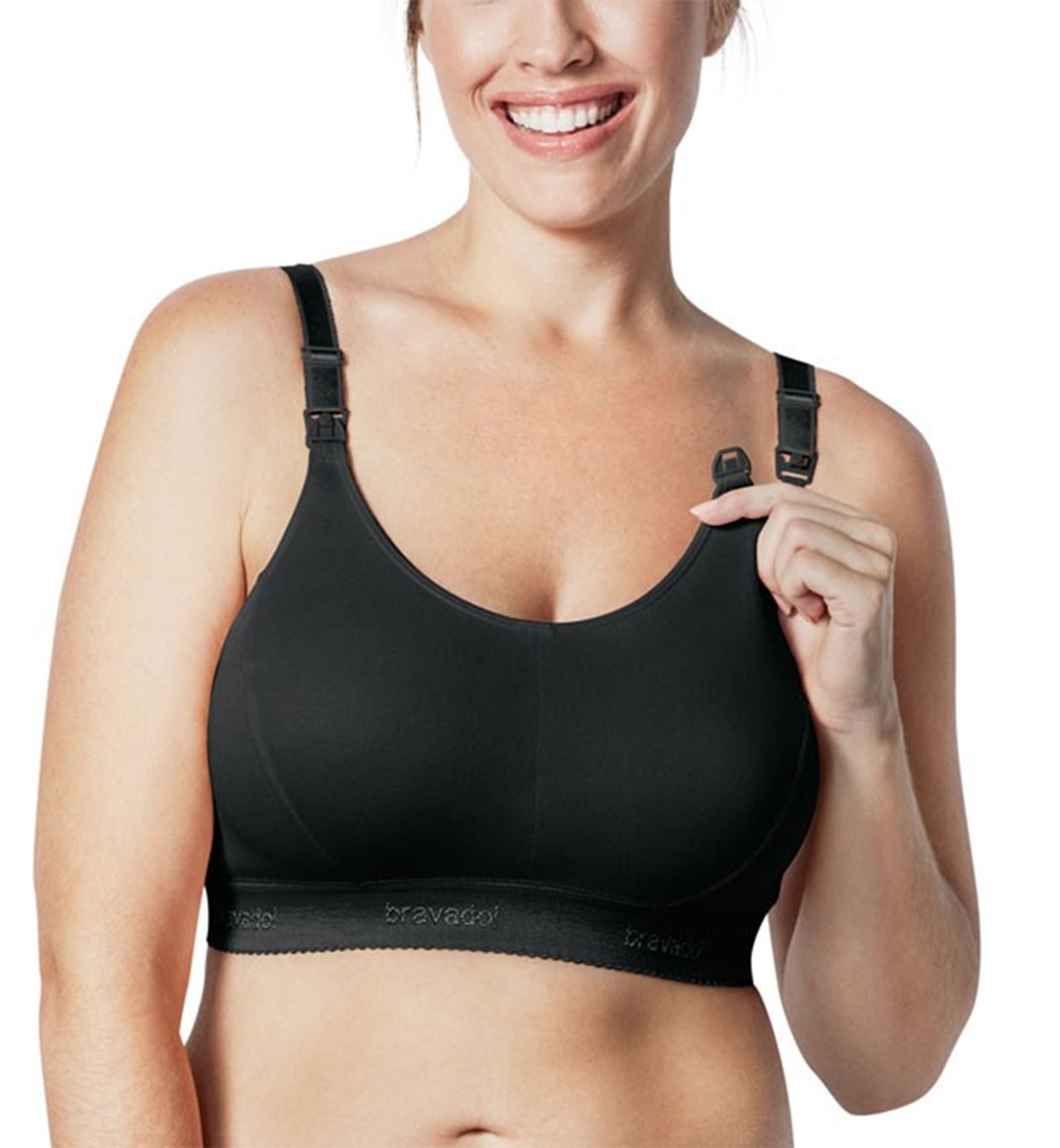 BRAVADO! The Original Wire-Free Nursing Bra Double Plus (1013),Medium,Black - Black,Medium