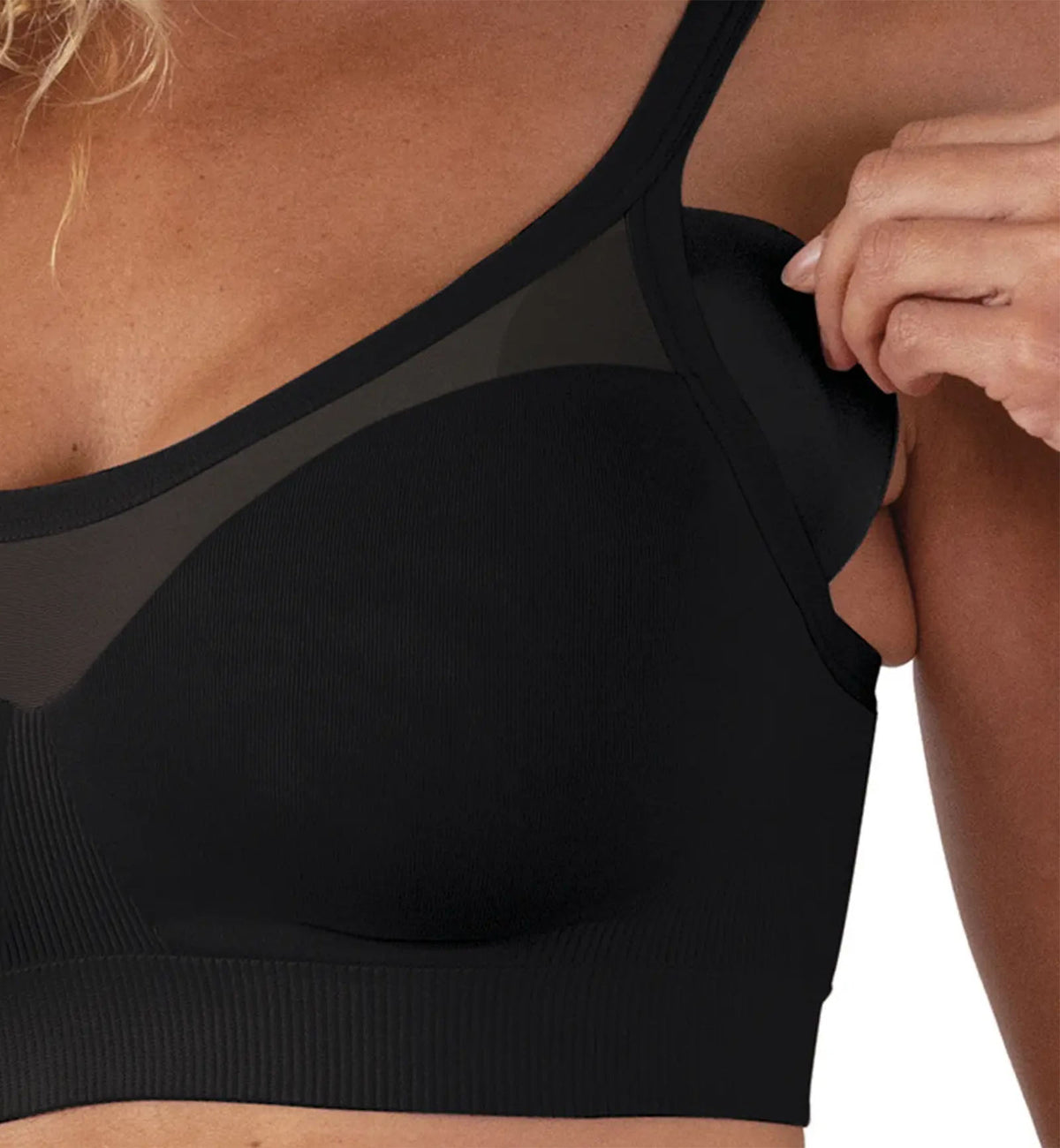 BRAVADO! DESIGNS Everyday Sculpt Sheer Bra (11021BA),Small,Black - Black,Small