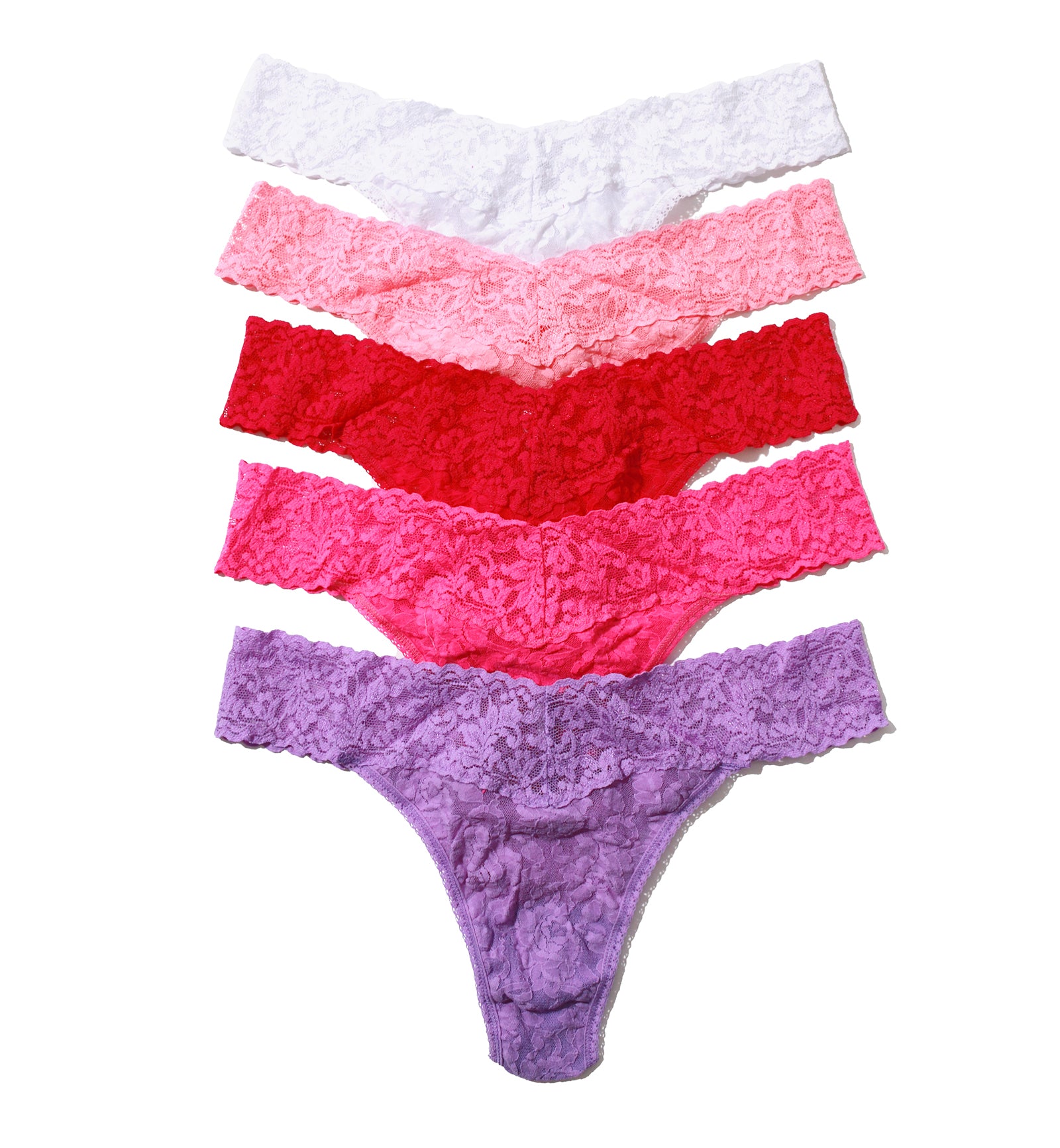 Hanky Panky 5-PACK Signature Lace Original Rise Thong (48115PK),Holiday23 FPRV - FPRV,One Size