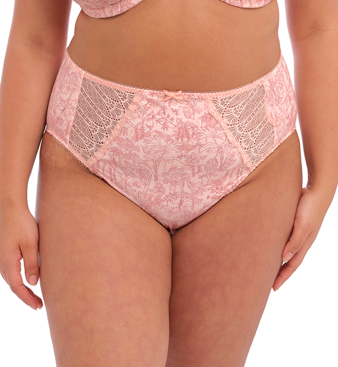 Elomi Mariella Full Panty Brief (4425),Large,Peachy Tiger - Peachy Tiger,Large