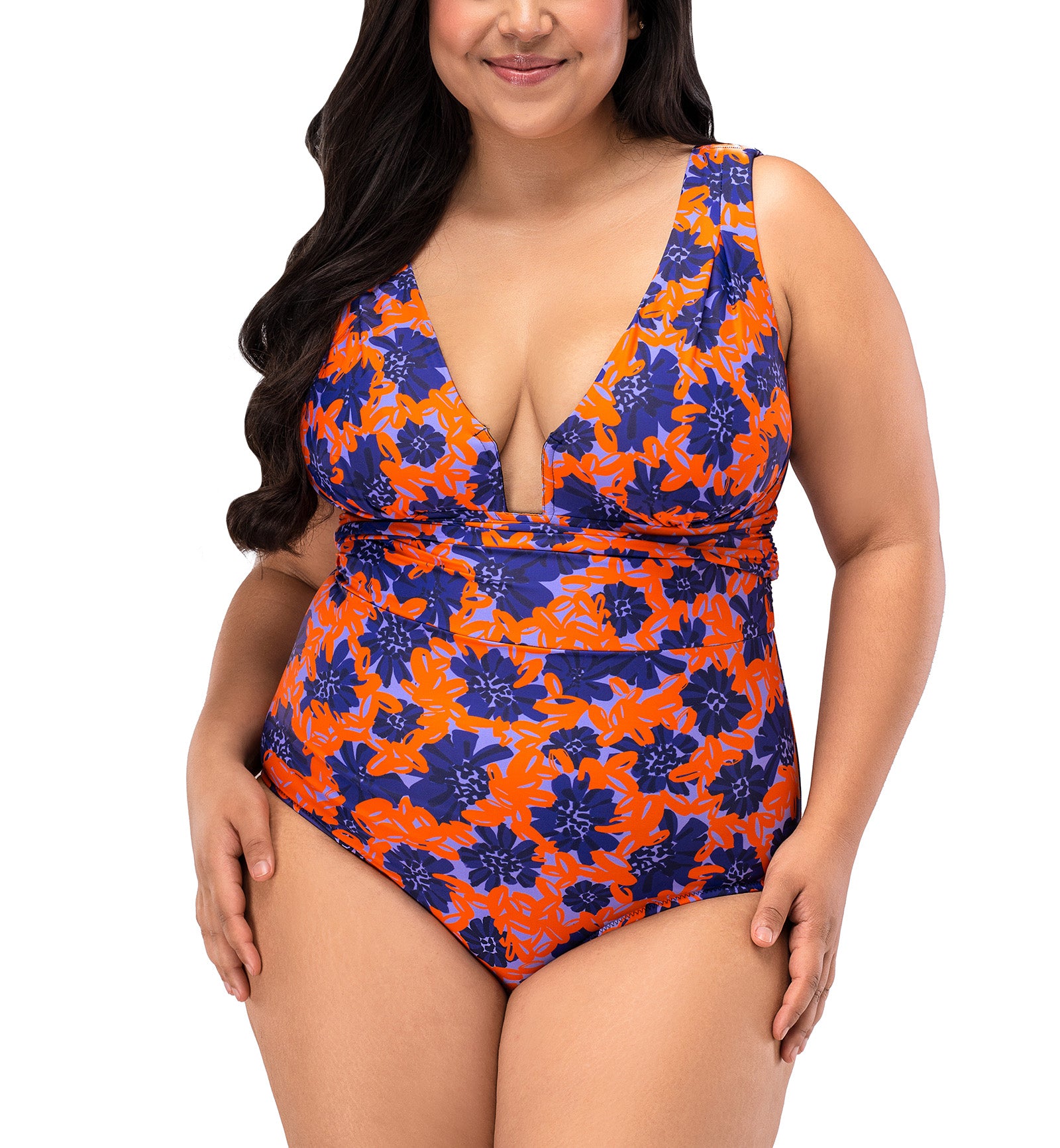 Nessa Milano Plunge Underwire Swimsuit (N543),XS,Bahama - Bahama,XS