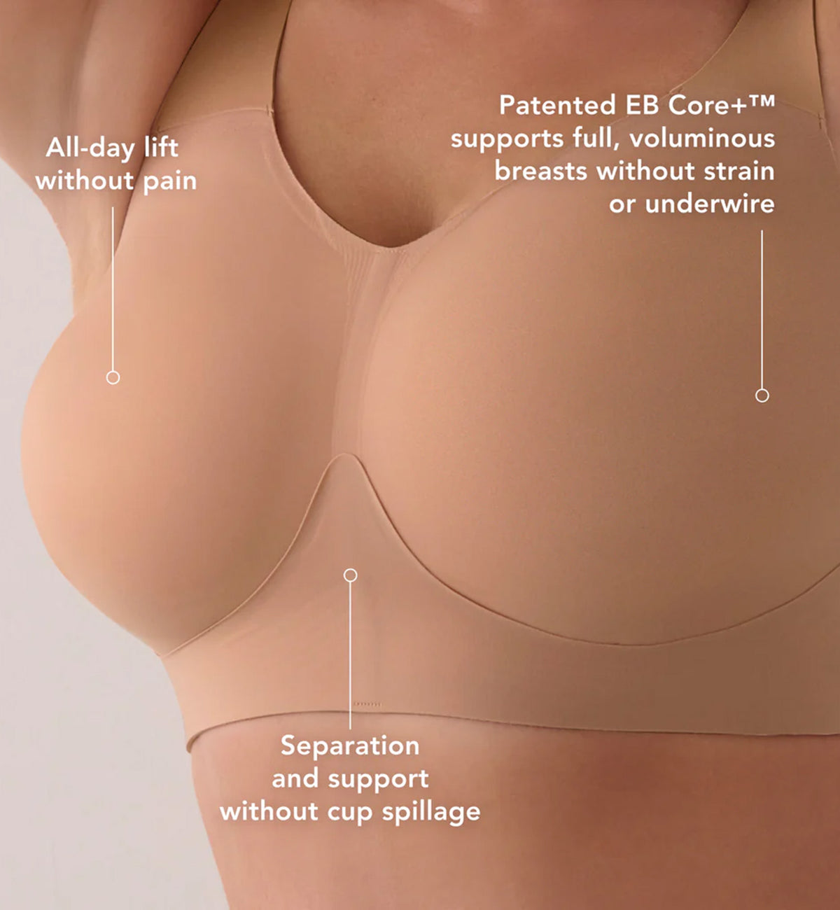 Evelyn & Bobbie BUSTY Bra (1891﻿),Small Plus,Himalayan Salt - Himalayan Salt,Small Plus