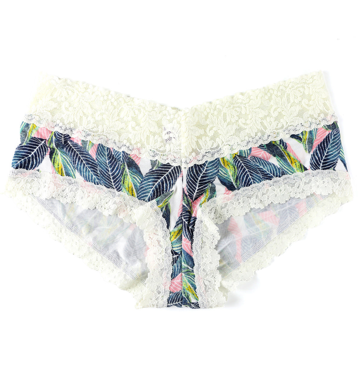 Hanky Panky Tropical Leaf V-Front Boyshort (6Z1221),XS,Tropical Leaf - Tropical Leaf,XS