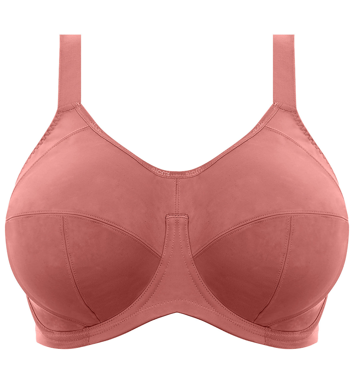 Elomi Energise J-Hook Underwire Sports Bra (8041),32GG,Rosewood - Rosewood,32GG