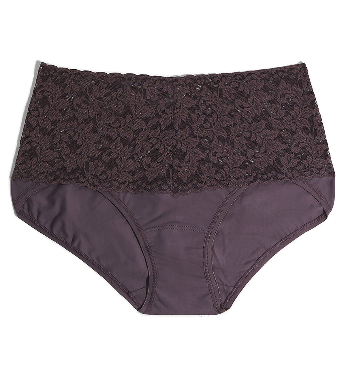 Hanky Panky Cotton Retro V-Kini with Lace (892124),Small,Dusk - Dusk,Small