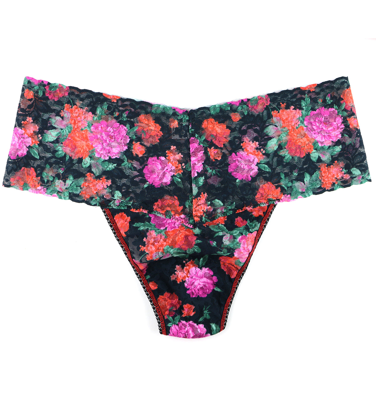 Hanky Panky Plus Size Printed Retro Lace Thong (PR9K1926X),Autobiography - Autobiography,Plus Size