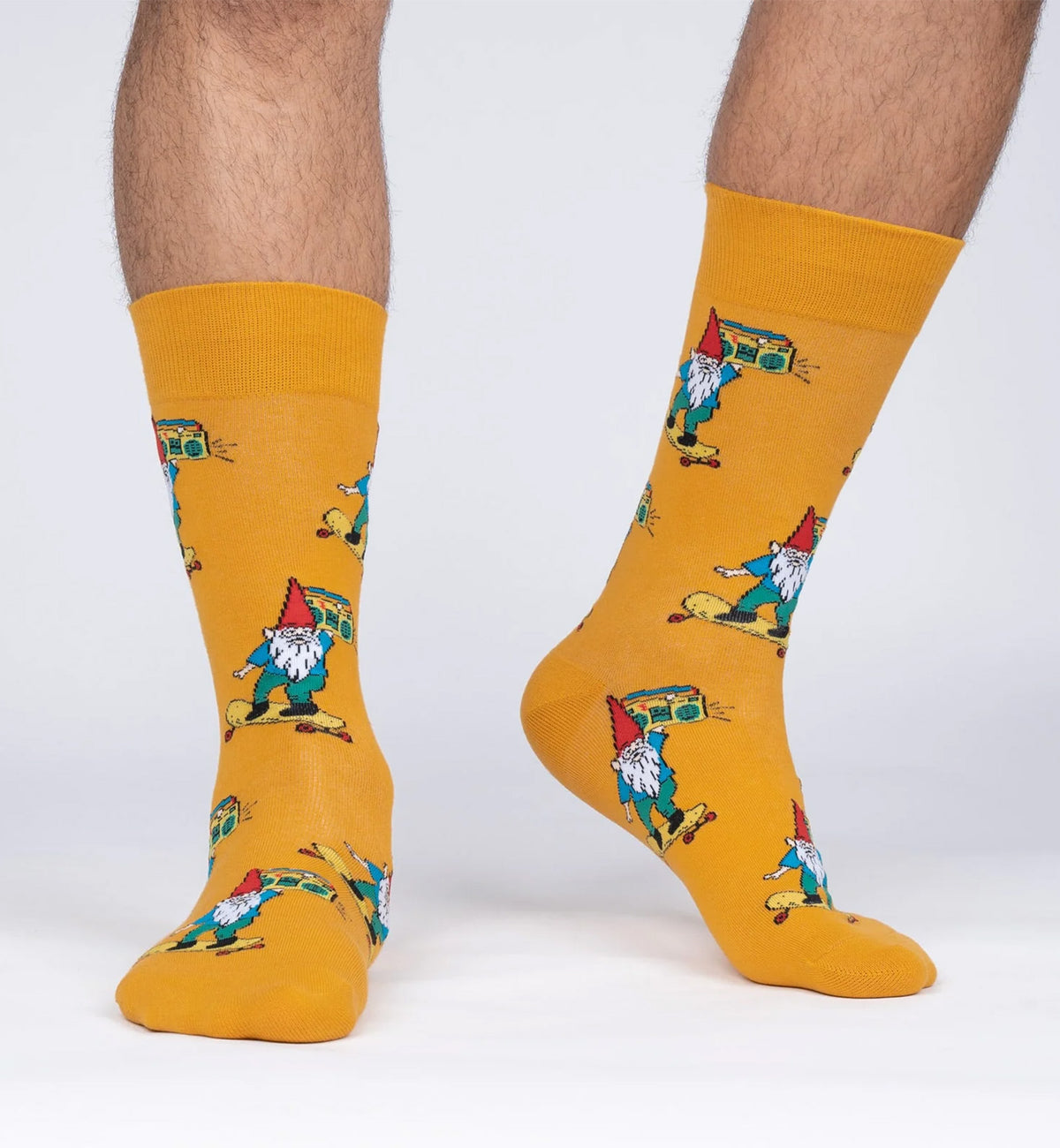 SOCK it to me Men's Crew Socks (mef0488),Gnarly Gnome - Gnarly Gnome,One Size