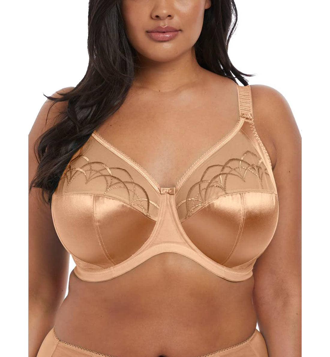 Elomi Cate Embroidered Full Cup Banded Underwire Bra (4030),34H,Hazel - Hazel,34H